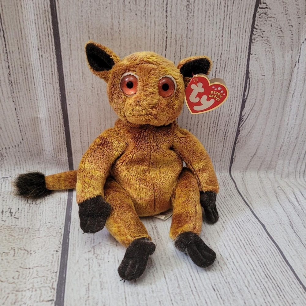 Ty Beanie babies gizmo Lemur plush New with tags 7.5"